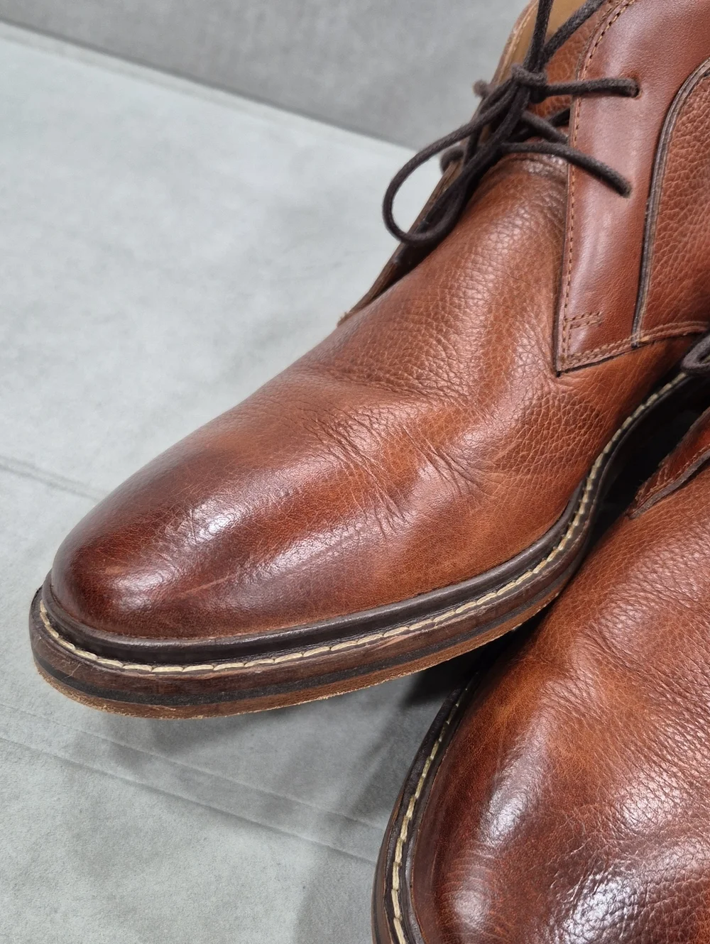 Cole Haan CAMBRIDGE dress Chukka boots men's 8.5M brown pebbled leather C24531